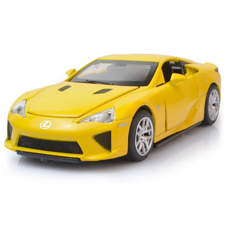 vb32053Y no box Новинка для Lexus LFA, Супер гоночный автомобиль, модель, игрушечные весы 1:32, модель автомобиля, литой под давлением, автоматический светильник, музыкальная игрушка, автомобиль, детские игрушки для мальчиков - Цвет: vb32053Y no box