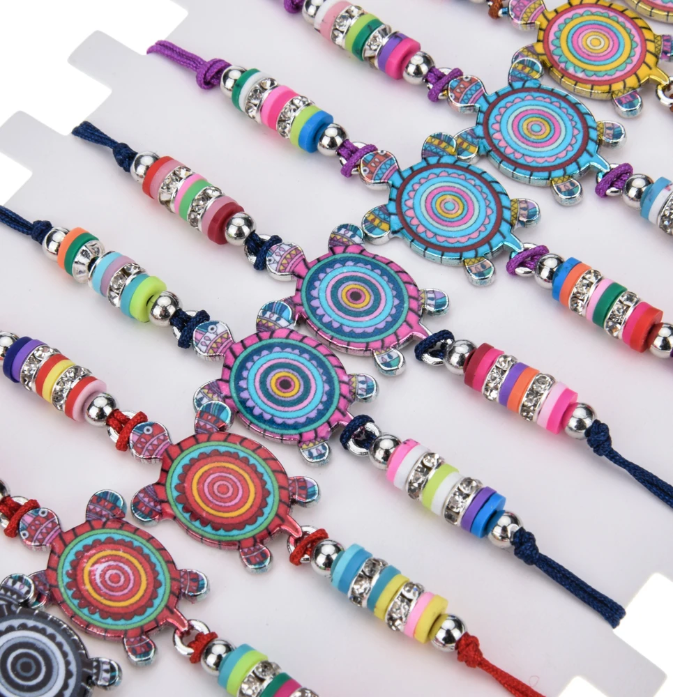 12 шт. плетеные браслеты в богемном стиле с изображением черепахи и дерева жизни |