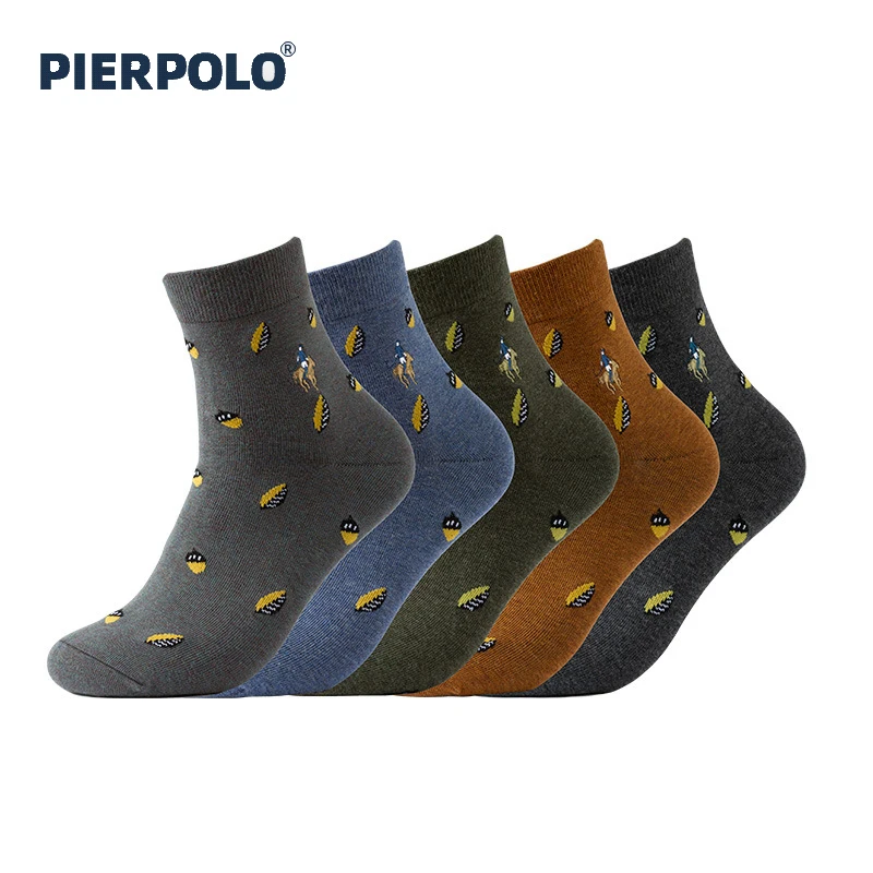 Мужские носки PIER POLO новый дизайн высококачественные брендовые хлопковые
