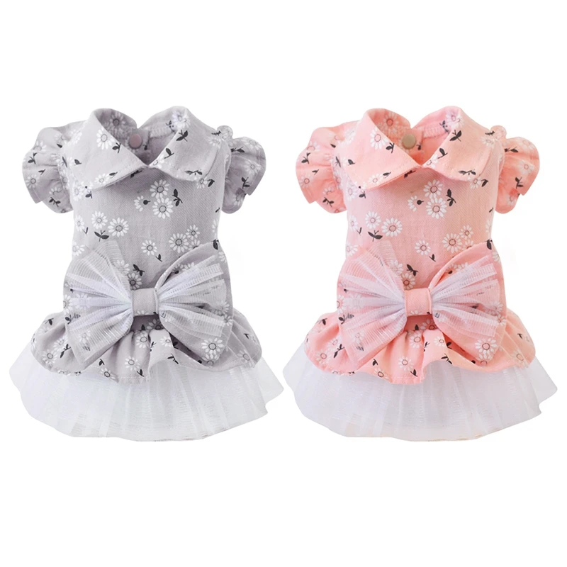 

Pets Dog Dress Skirt Print Pet Clothes Dresses Puppy Clothing Wedding Party Skirt Clothes For Small Dogs Chihuahua