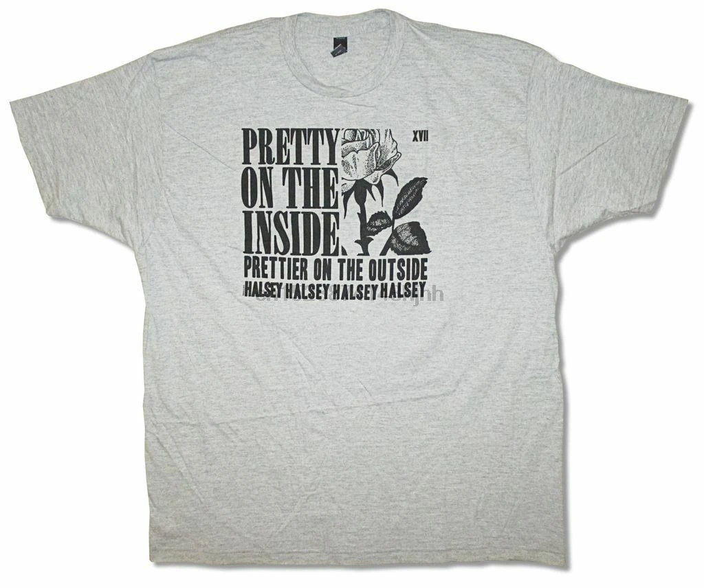 

Halsey Pretty on the Inside Prettier on the Outside Grey T Shirt New Official