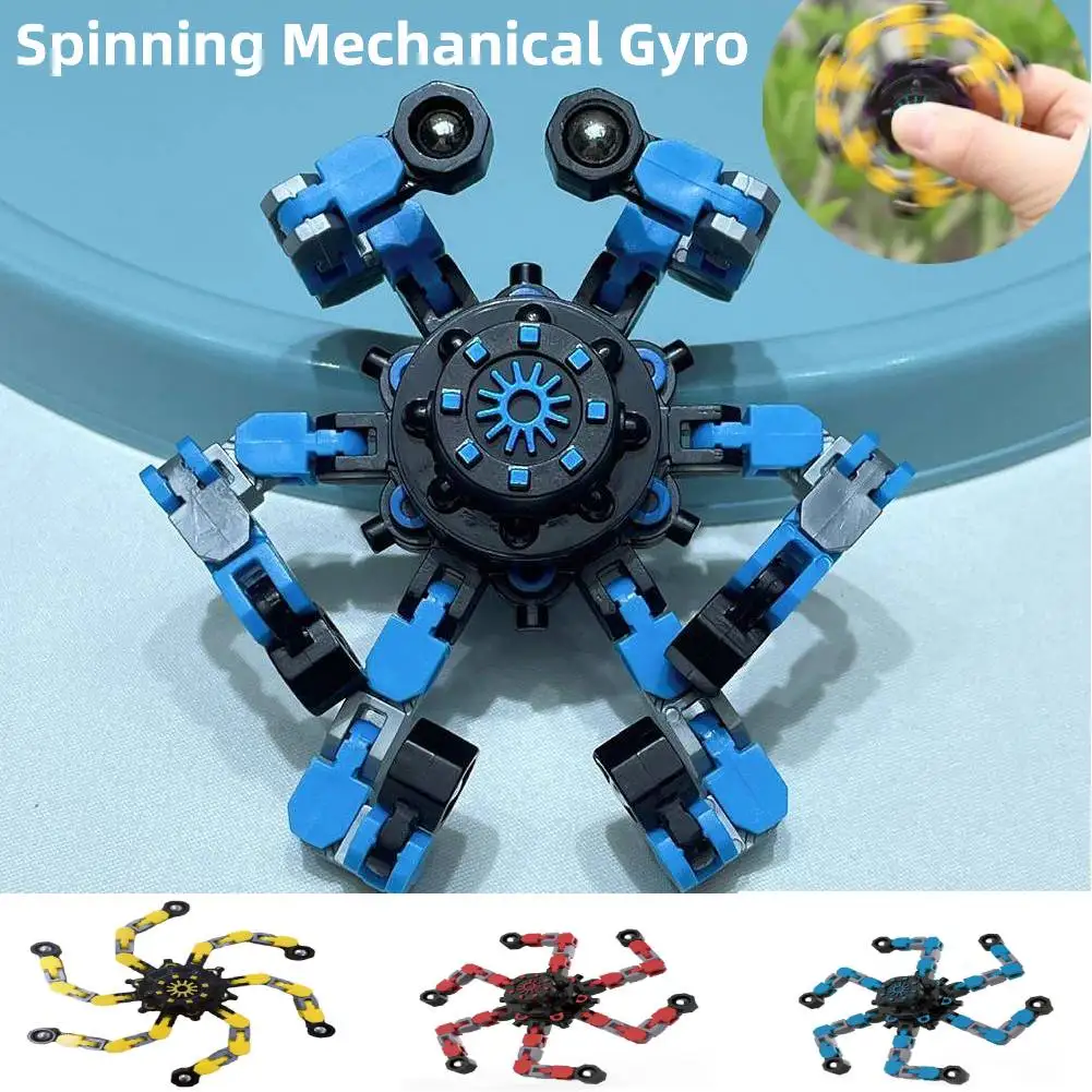 

Novelty Fidgets Toy Mechanical Gyro Anti Stress Finger Toy Deformable Mechanical Model Kid Toy Gift Decompression Toy
