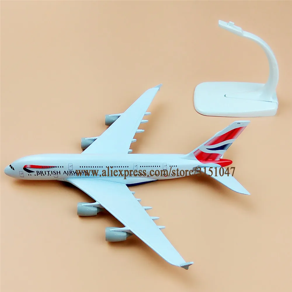 

20cm Air British Airways A380 Airbus A380 Airlines Plane Model Alloy Metal Diecast Model Airplane Aircraft Kids Gift
