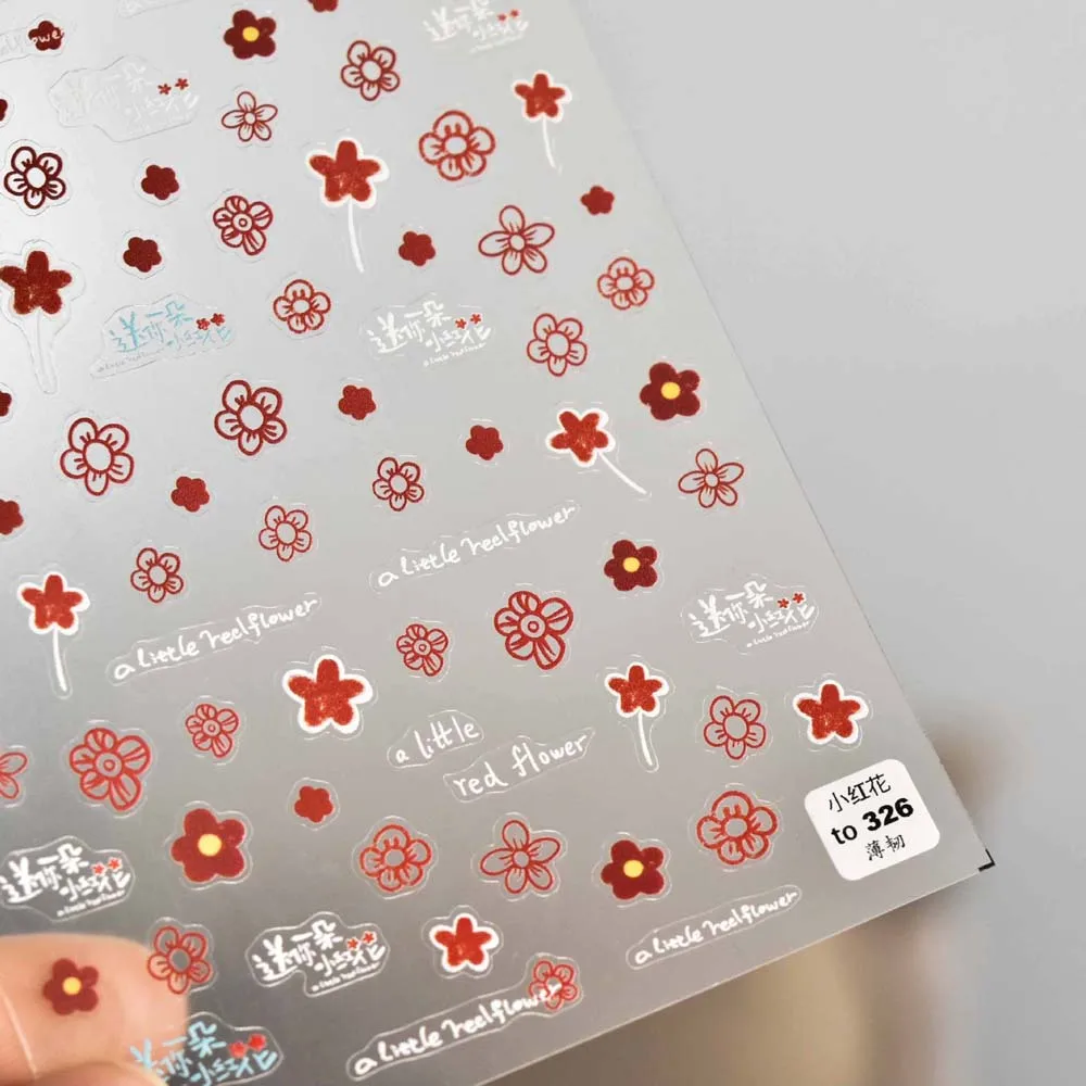 

5D Nail Art Stickers Self Adhesive Sliders Lovely Spring Colorful Flowers Design DIY Nail Foils Decals Decorations High Quality