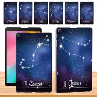 durable slim tablet case for samsung galaxy tab a 8 0 2019 t290 t295 constellation pattern hard shell cover free stylus