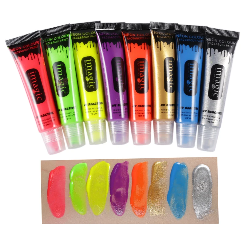 Imagic неоновая краска для тела и лица макияж УФ реактивная вспышка татуировка