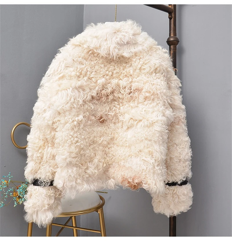 Pudi TX307701 женская зимняя куртка с натуральным овечьим мехом для отдыха многоцветное пальто Женская модная Натуральная меховая шуба верхняя одежда