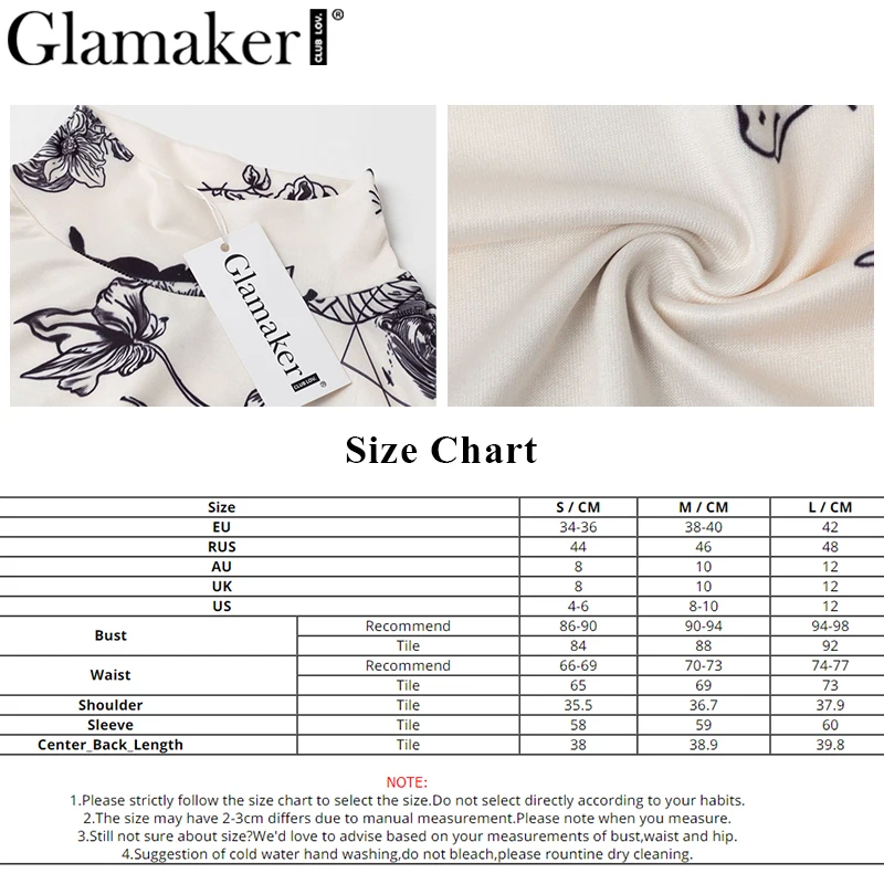 Женская блузка со стоячим воротником Glamaker модная уличная укороченная с длинным
