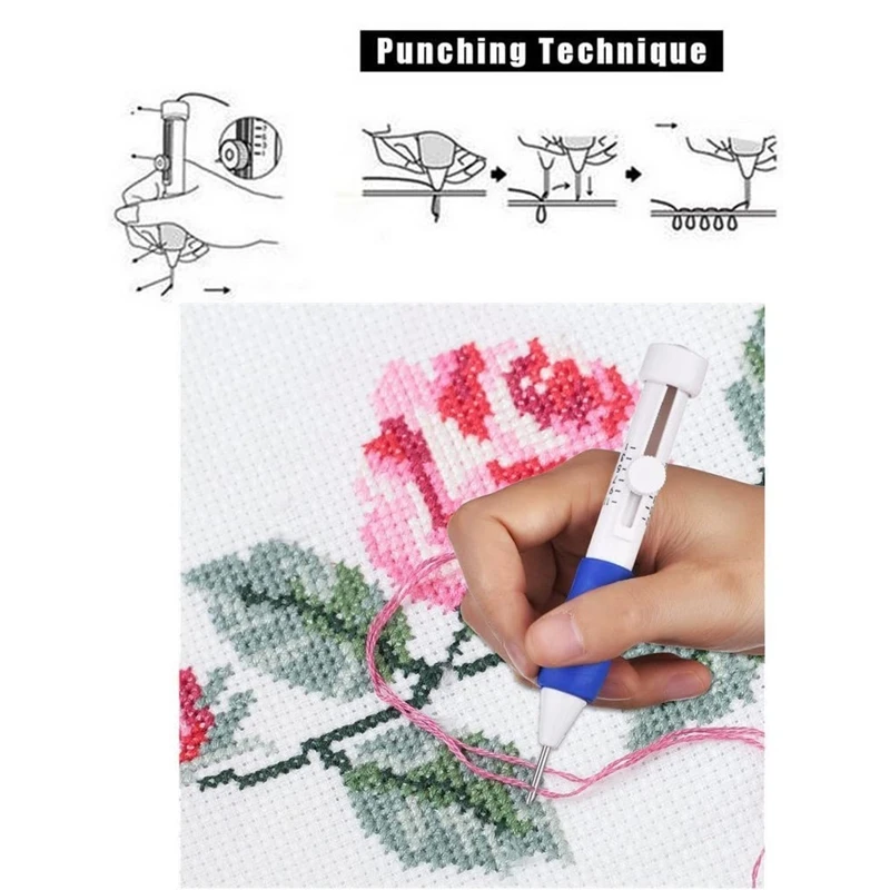 

3 Size Punch Needle Set Embroidery Stitching Craft Tool for Diy Sewing