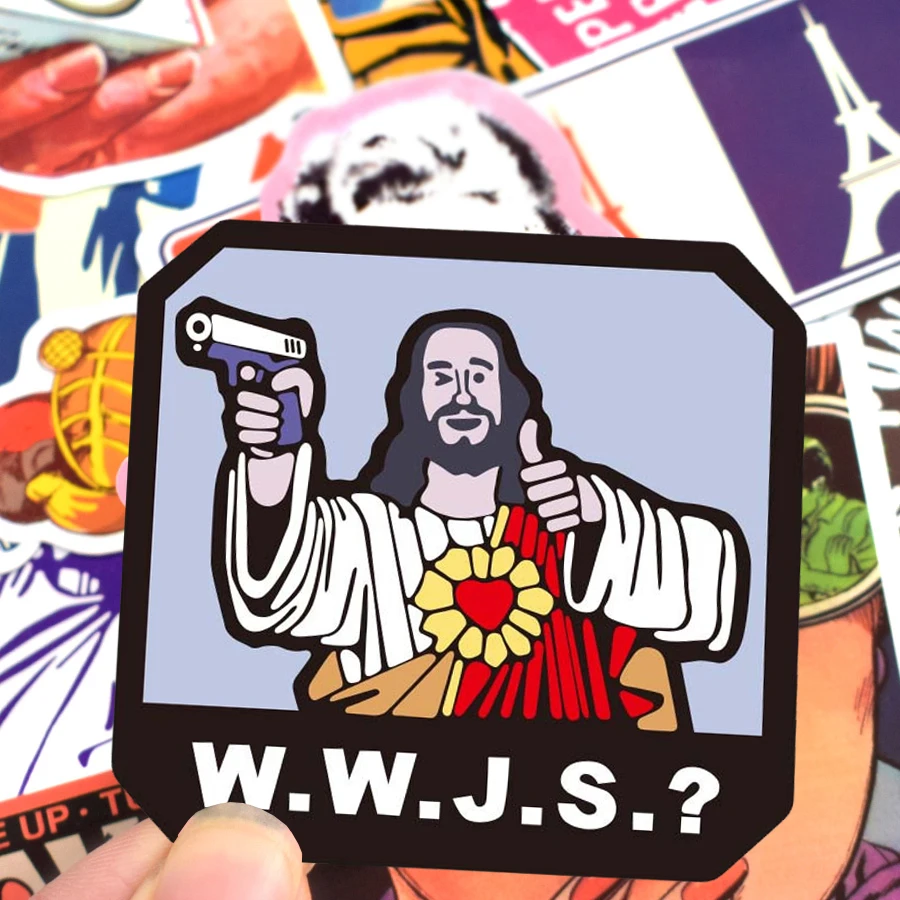 50 шт. классические наклейки в стиле ретро для ноутбука гитары чемодан скейтборда