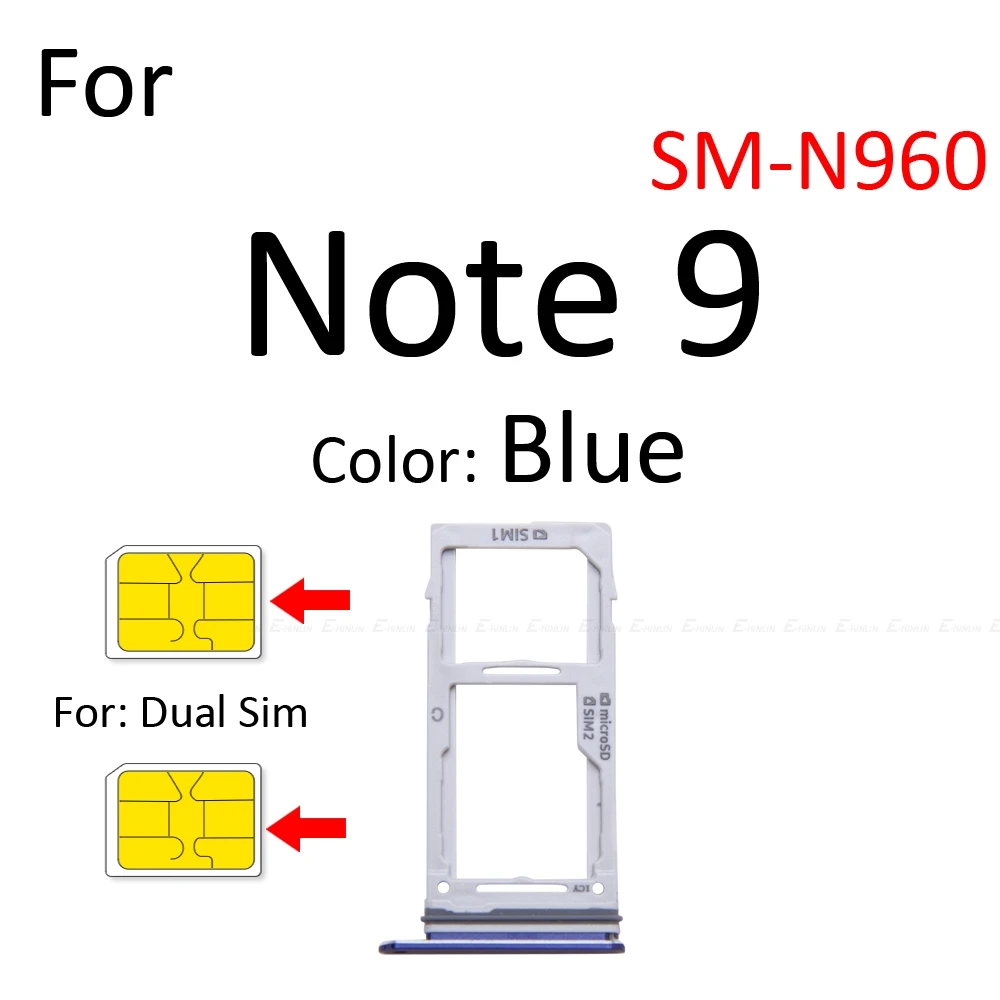 

Sim Card / Micro SD Card Tray Socket Holder Slot Container Connector Adapter Reader For Samsung Galaxy Note 9 8 N960 N950