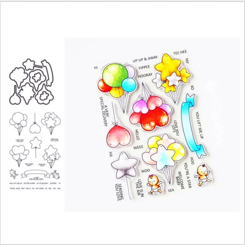 Любовь воздушный шар металлические штампы и трафареты штампов для сделай сам