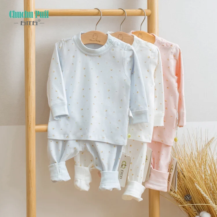 Хлопковый комплект боди с длинными рукавами для малышей костюмы сна детский