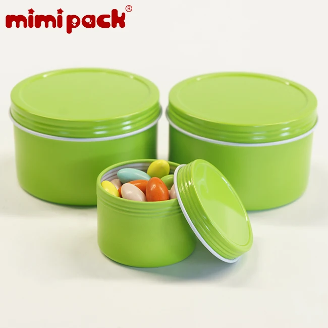 Mimipack 24 шт. металлические глубокие круглые жестяные коробки с винтовой крышкой, жесть жевательная резинка Конфета разное Органайзер(6 цветов