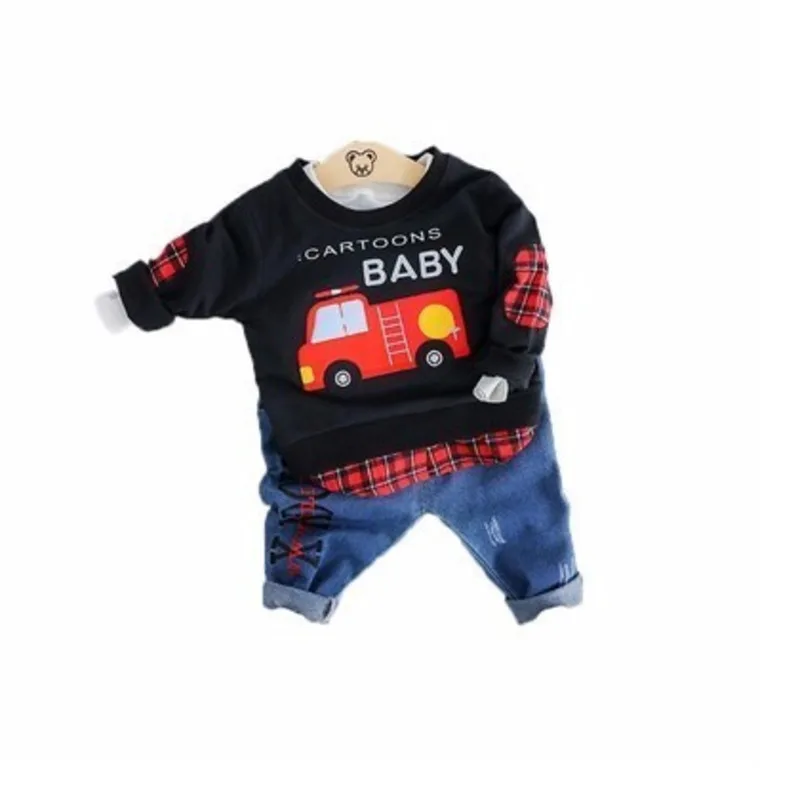 Новинка весенняя одежда для маленьких девочек и мальчиков костюмы хлопковая