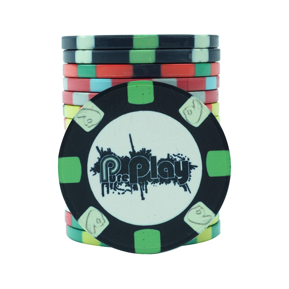 Профессиональные недорогие игровые фишки для покера с напечатанным логотипом |