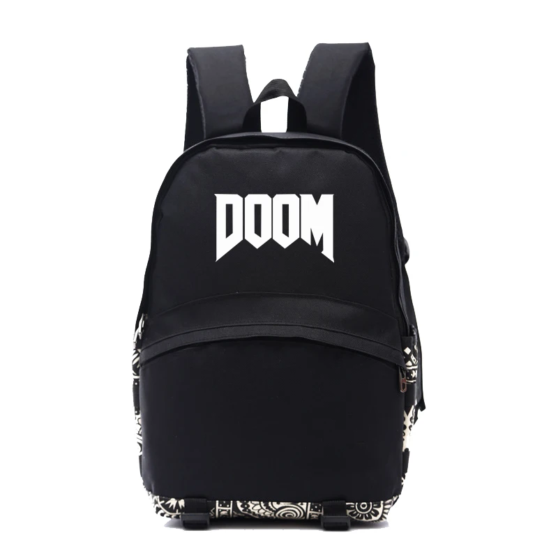 Ретро игра концепция черный нейлон DOOM рюкзаки подарок для фанатов Игры Рюкзаки