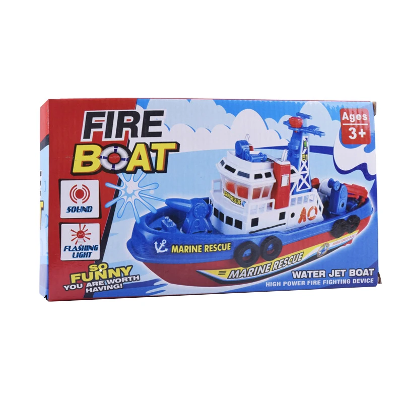 Kid Electric Toy Fast Speed Music Light Marine Rescue Fire Fighting Boat Ship Toys Non-Remote Gift | Игрушки и хобби