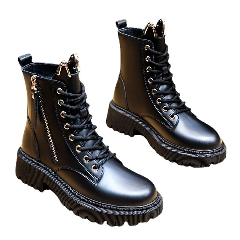 

Ботинки NewMartin Новинка Осень-зима 2019 тонкие короткие ботинки в британском стиле Модные Ботинки Martin женские мотоциклетные ботинки женская об...