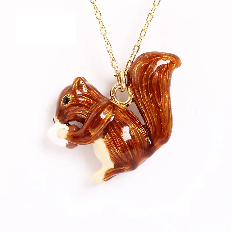 

New trend cute animal short pendant necklace women's gold-plated water wave chain jewelry clavicle chain adjustable