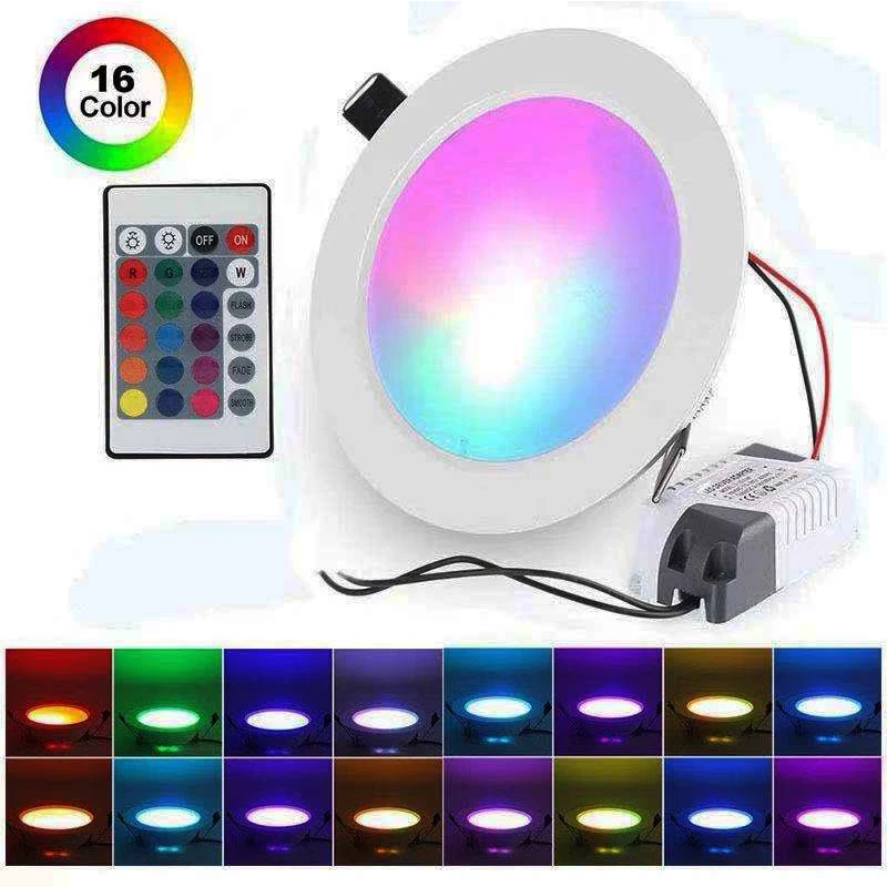 

AC85V-240V LED COLOR LIGHTS Embedded Panel Downlight Ceiling Spotlight Indoor Living Room Decoration RGB Lighting Atmosphere