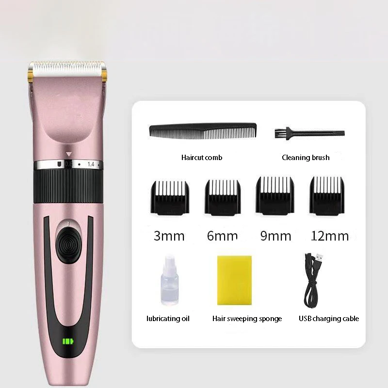 Professional Hair Trimmer Screen USB Rechargeable Shaver Beard Men Barber Cutting Machine Haircut Ceramic Blade | Бытовая техника