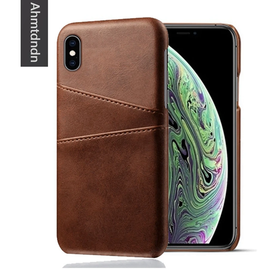 

Leather Card Holder Slots Phone Case For iPhone 12 Pro Max 11 Pro Max X XR XS Max for iPhone SE 2020 6 7 8 Plus Phone Cover