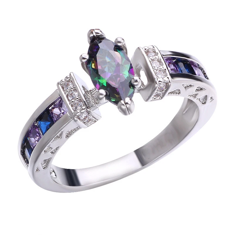 

Fashion Women Ring Luxury Zircon Ring For Women Jewelry Girl Gifts Engagement Bridal Wedding Ring