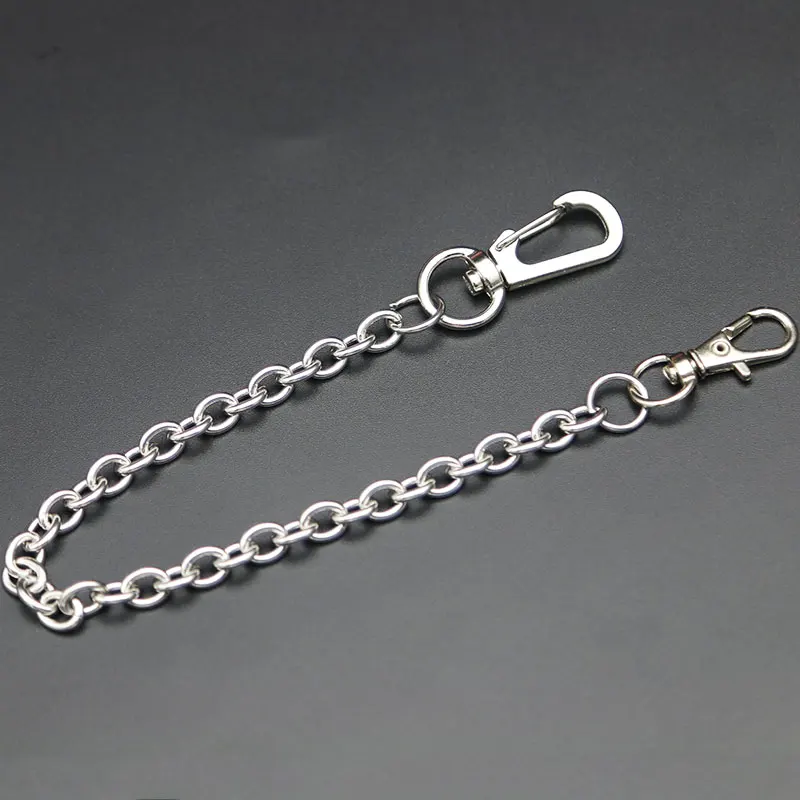 Цепочка-кольцо Мужская из нержавеющей стали длинная металлическая цепь-кошелек