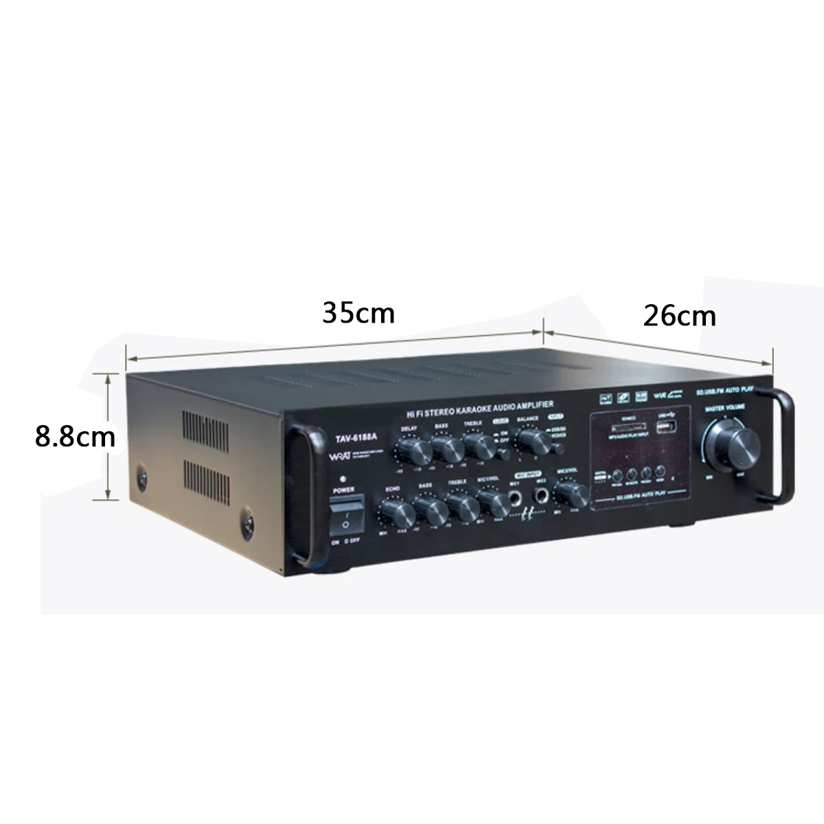 

110/220V Digital Amplifiers Bass Stereo Music Player Power Bluetooth Amplificador Hifi FM USB SD LED Subwoofer Audio Processor