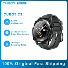 Cubot C3 Smart Watch Men Sports Clock Heart Rate Monitor Fitness Tracker 5ATM Waterproof Smartwatch for Android iOS Phone