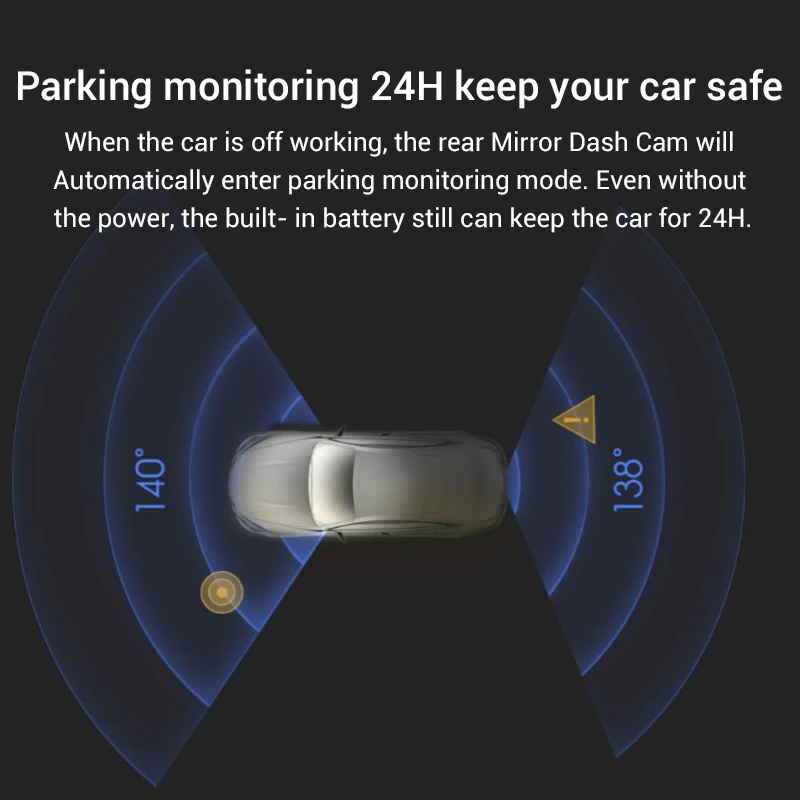 Английская версия 70mai Smart Dash Cam зеркало 70 MAI камера заднего вида 1600P 70mai Smart car dvr 24H монитор парковки заднего вида автомобиля dvr