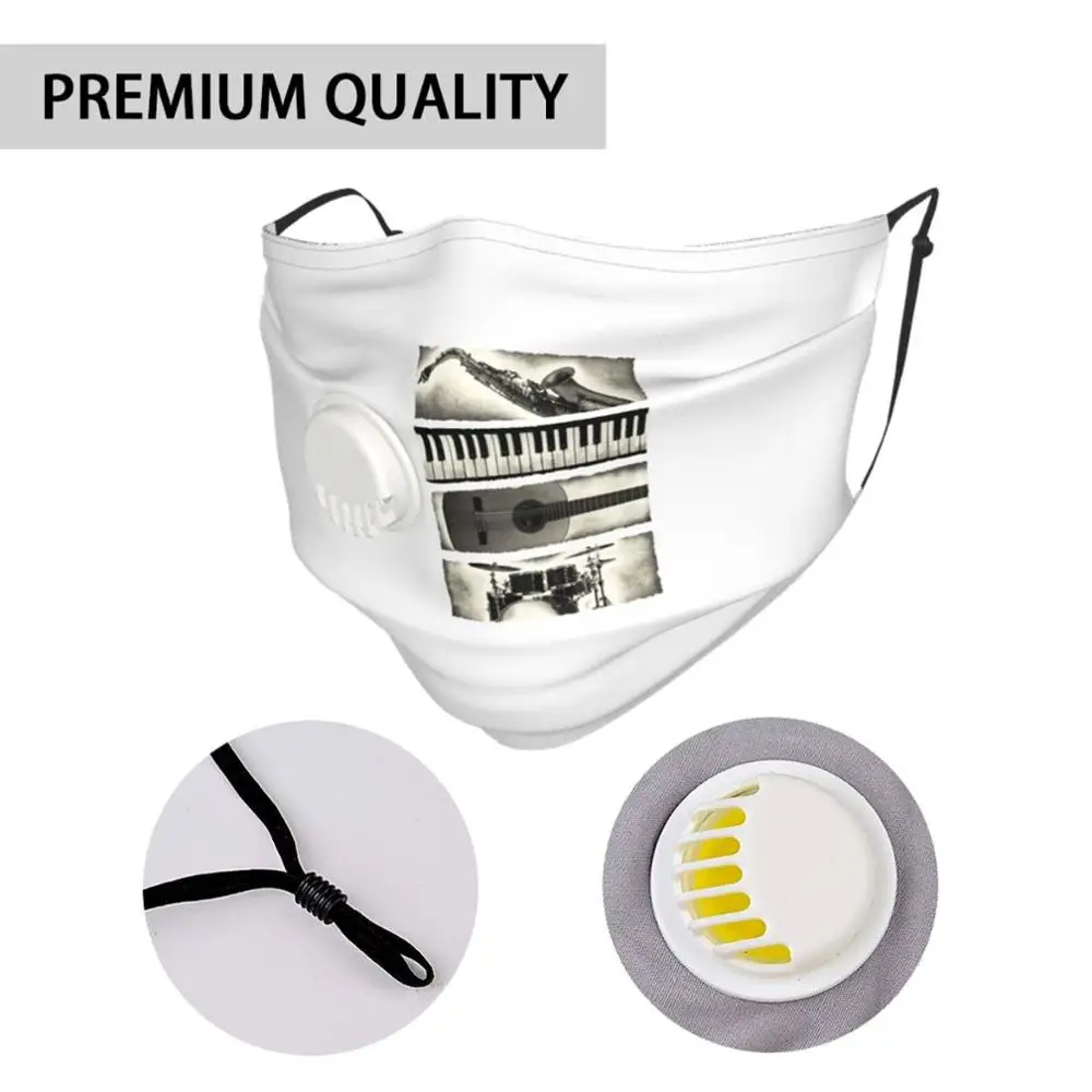 

Kids Men Women face mask Music Elements mouth cover mondmasker under eye masks charcoal facemasks reusable washable аниме cool