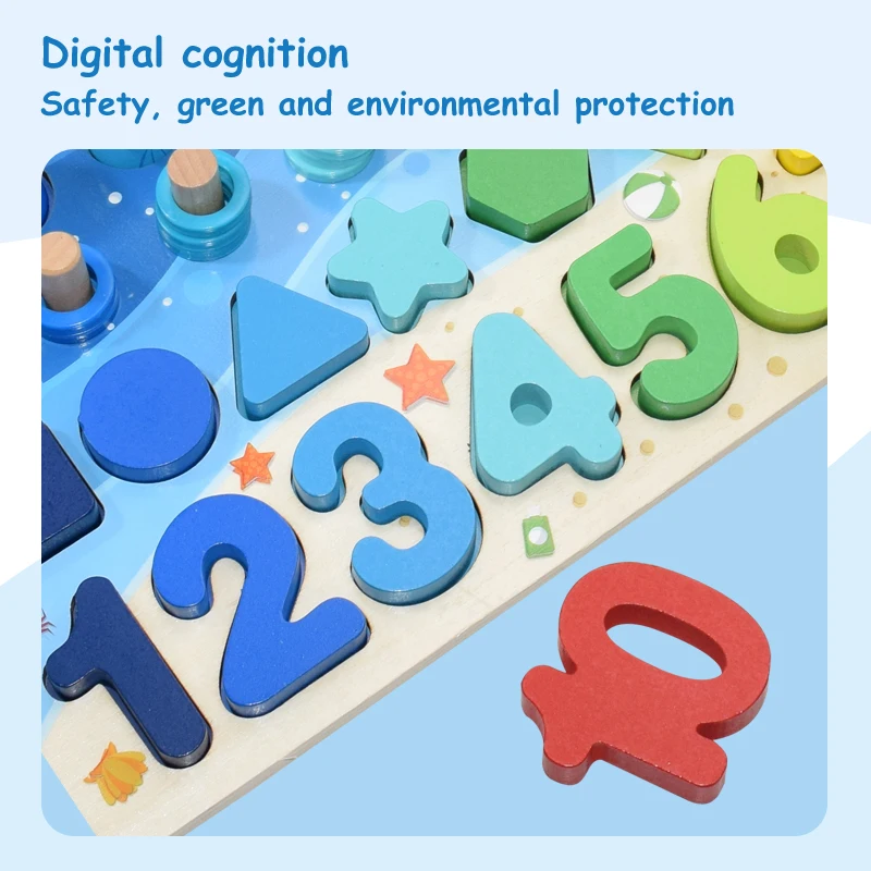 Обучающие деревянные игрушки Монтессори Детская плотная доска математическая