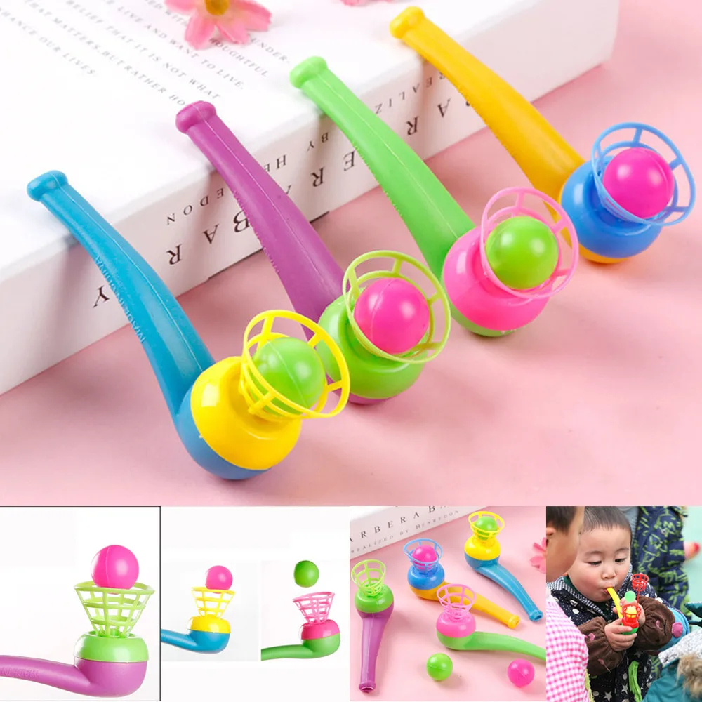 

5 PCS/Set Children Toys Blow Pipe & Balls Kid Blowing Toys Gift Plastic Pipe Wedding funny Balls toys Color Random Dropshipping