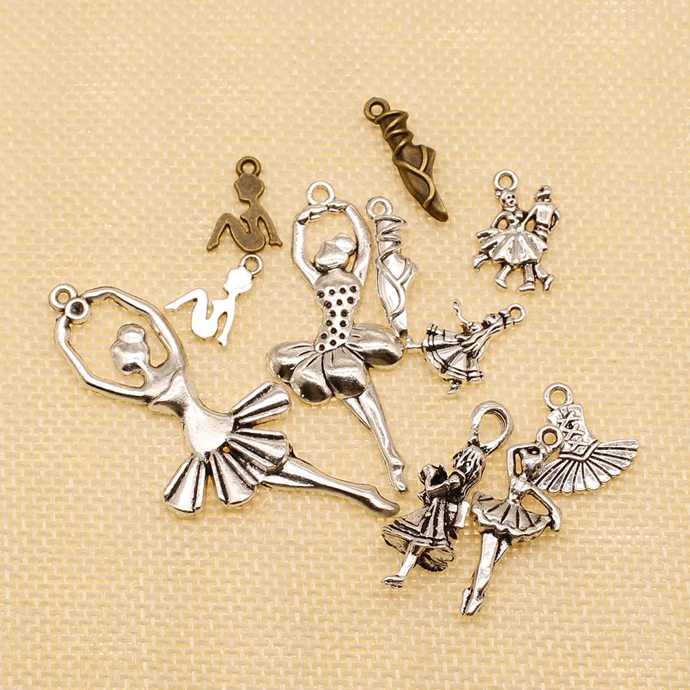 1 Piece Jewelry Making Supplies Dancing Ballet Exercise Girl Charms HJ026|Шармы| |