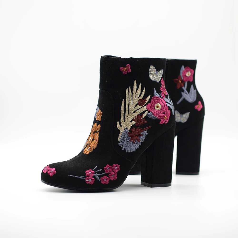 Женские ботинки Осенняя обувь на высоком каблуке ботильоны из искусственной