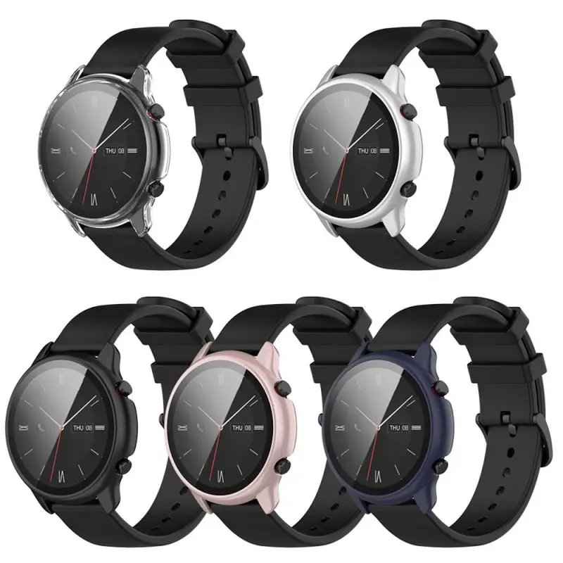 

1 шт. для Huami Amazfit GTR2 ESIM защитный Leeve закаленное стекло встроенный защитный корпус 5 дополнительных цветов