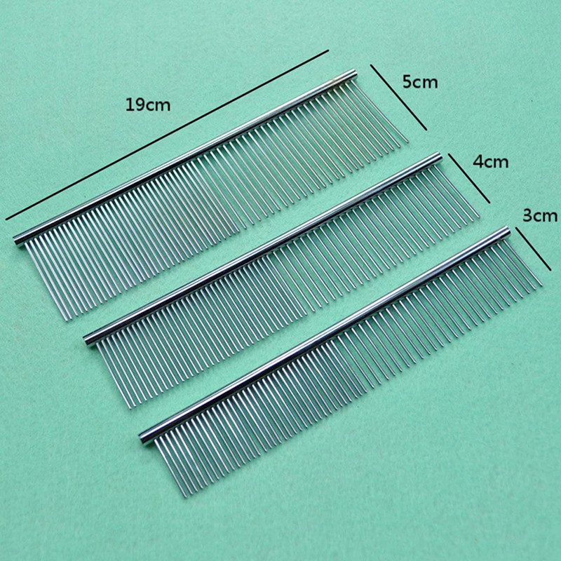1x расческа для животных из нержавеющей стали ухода ха шерстью собак и кошек мягко