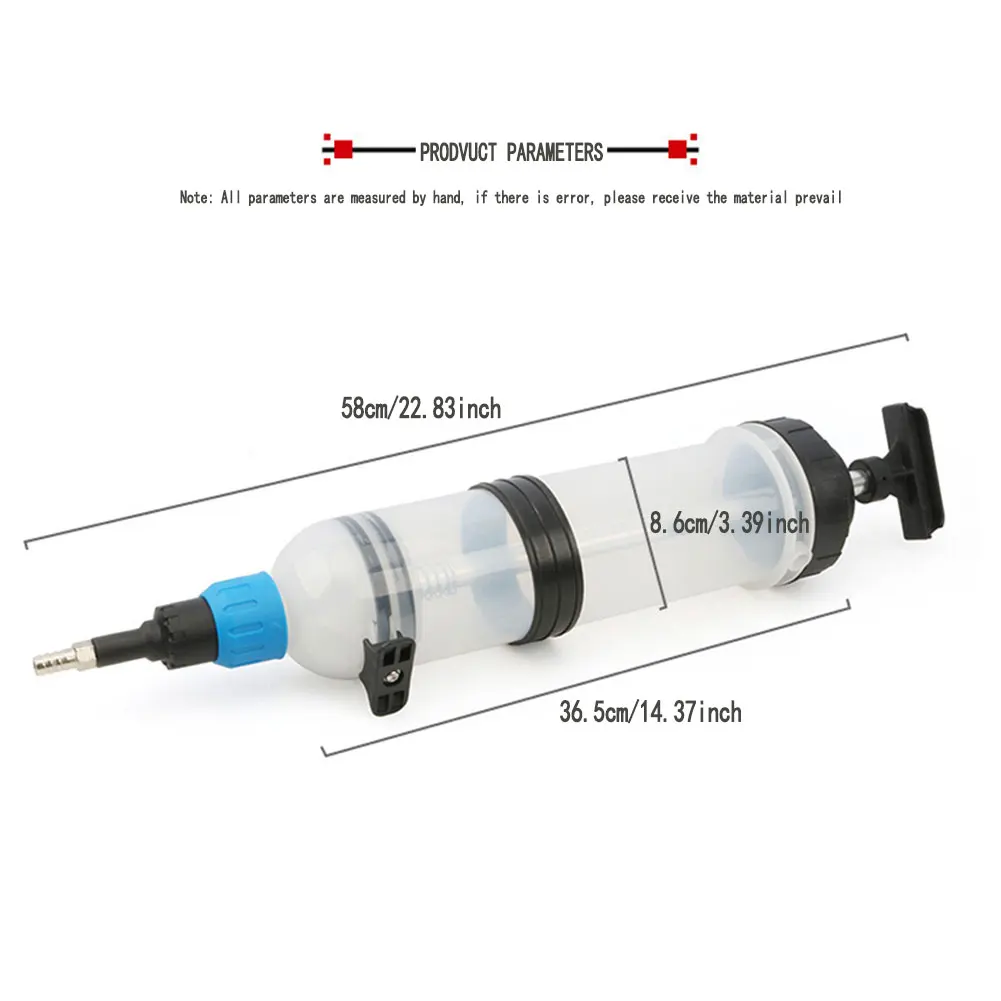 

Oil Syringe Liquid Extractor Pump Automobile Fuel Transfer 1500ml Large Capacity Brake Fluid Engine Cooolant Oil Suction Syringe