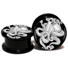 Штекер и туннель для ушей Cthulhu, акриловый, 6-25 мм, 2 шт.лот