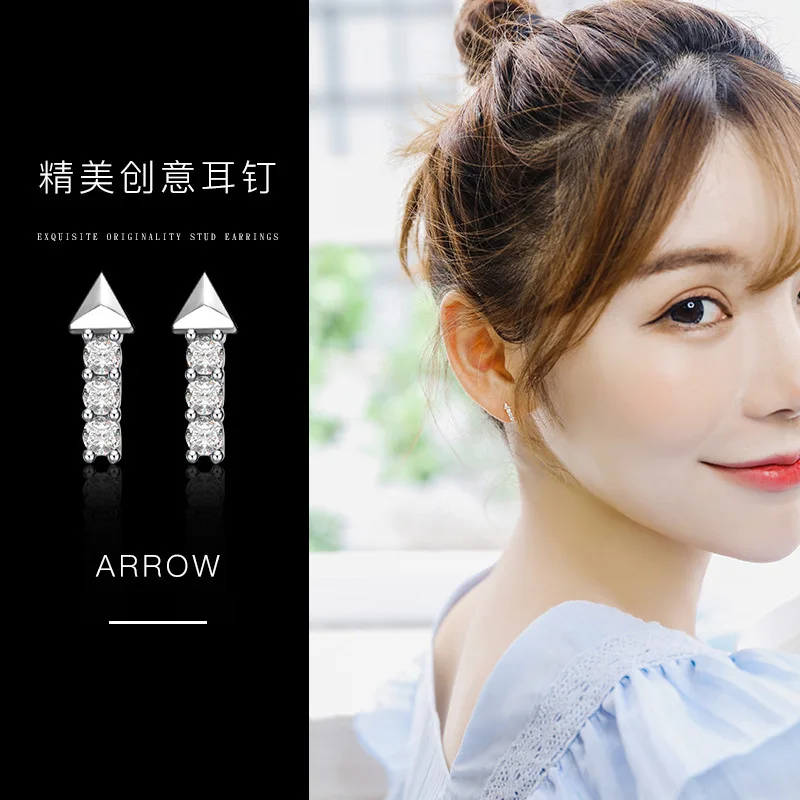 YOROMER 925 стерлингового серебра серьги из циркония маленькие серьги-гвоздики в