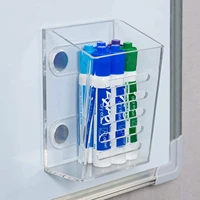 magnetic dry erase marker holder clear acrylic pen holder for whiteboard school office home fridge and metal cabinets