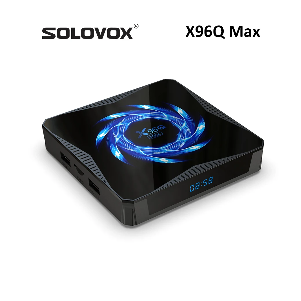Умная ТВ-приставка SOLOVOX X96Q MAX Android 10 4 Гб 32 ГБ четырехъядерный Allwinner H616 6K Двойной Wi-Fi 2