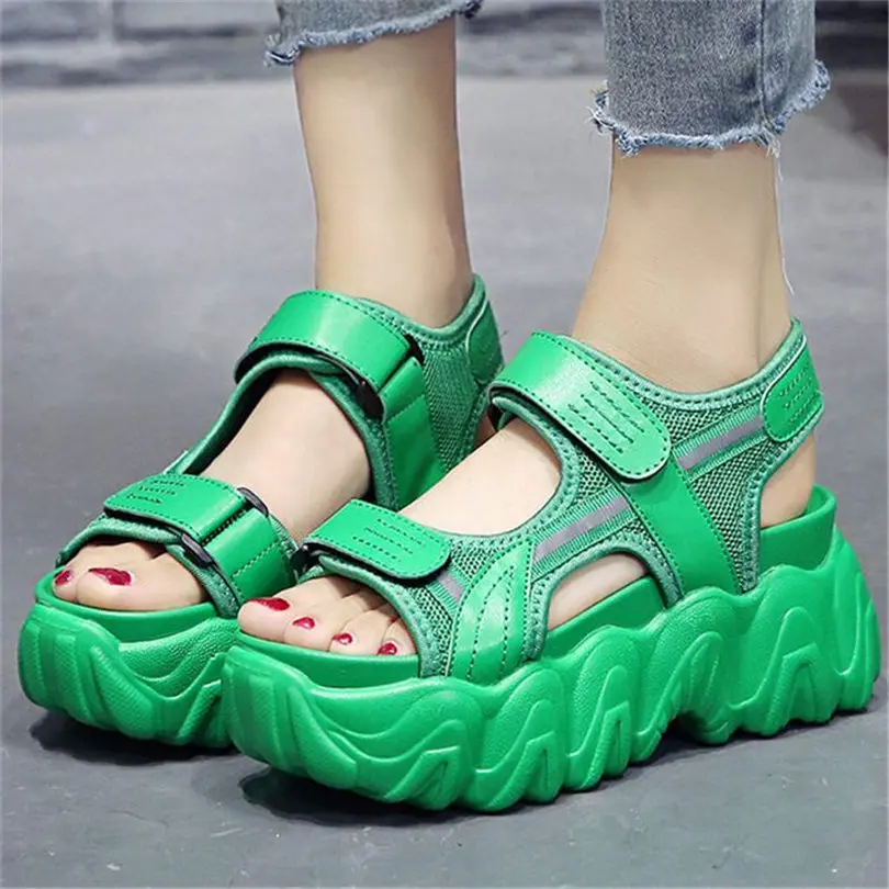 

Women's High Heel Gladiator Sandals Platform Chunky Fashion Sneakers Open Toe Chunky Creepers Summer Shoes Casual Beach Travel