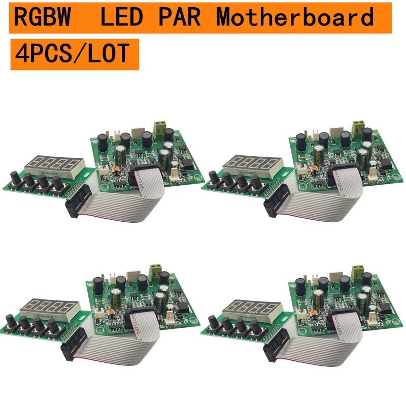 4 шт./RGBW DC 24 В постоянного тока материнская плата 54X3W / 18X12W 24X12W светодиодный PAR 8CH |