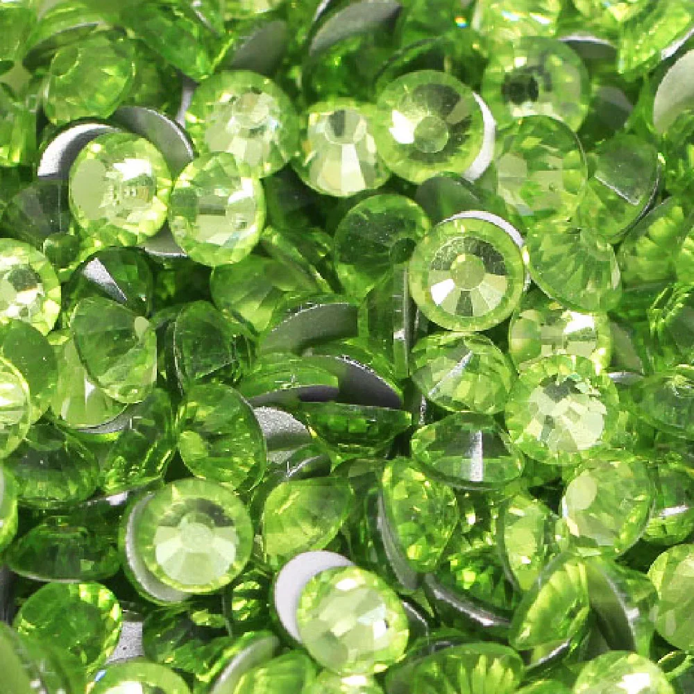 Кристаллический клей для ногтей Peridot Flatback разы стеклянный 3D без горячей фиксации