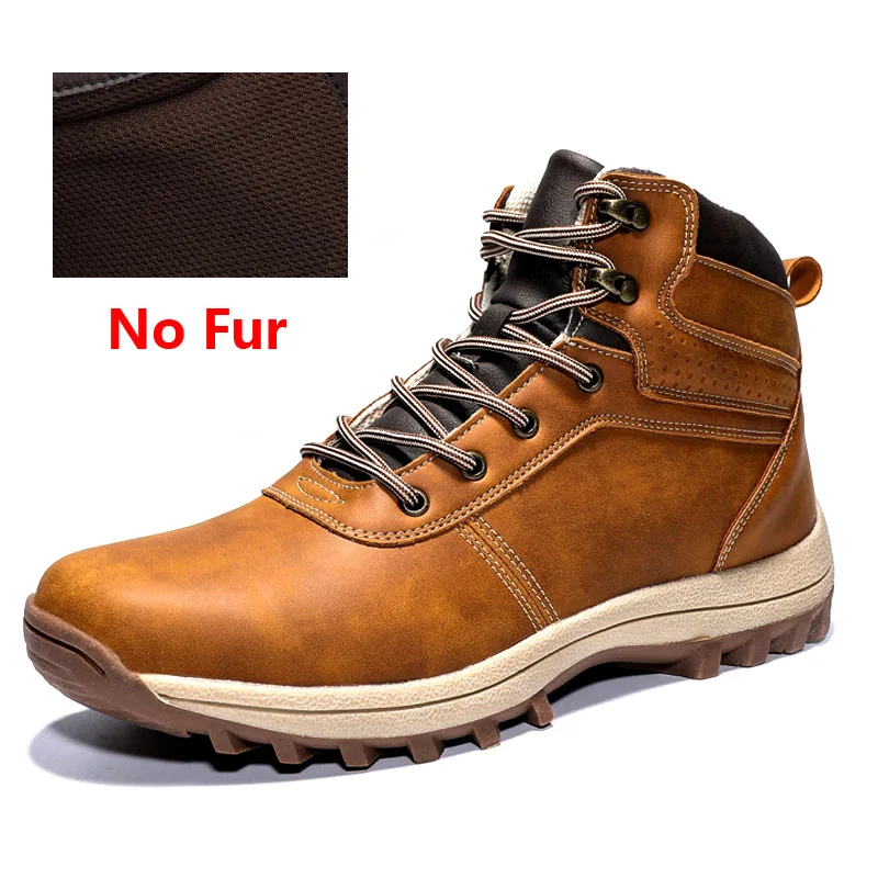03 Light Brown OZERSK/; сезон осень; популярные мужские ботинки; нескользящая повседневная обувь из натуральной кожи; высококачественные зимние ботильоны; мужские зимние ботинки - Цвет: 03 Light Brown