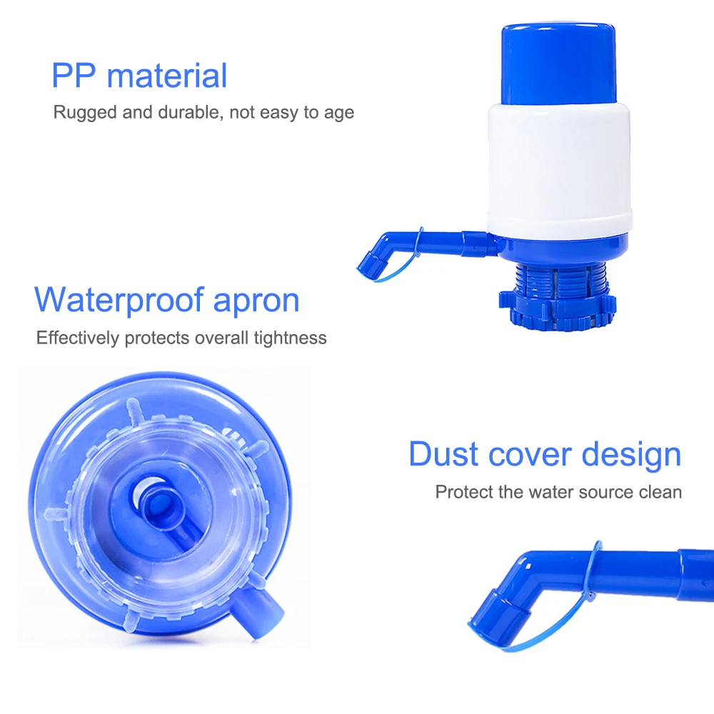 Portable Water Pump Dispenser Gallon Drinking Bottle Hand Press Removable Tube Innovative Manual Pump Dispenser Tools For Office