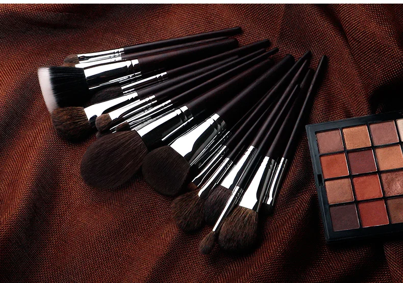 MyDestiny Кисть для макияжа-Ebony профессиональная высококачественная серия из натурального меха-серый светильник из шерсти крысы и пони